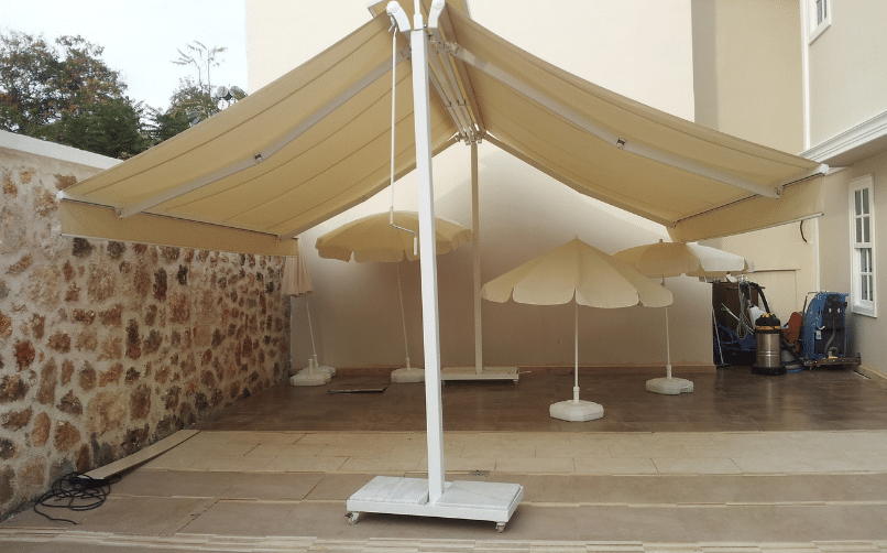 Çift açılır tente sistemleri