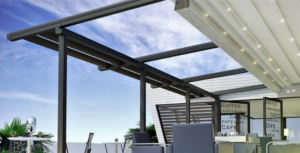 Otomatik pergola tente ışıklı uzaktan kumandalı