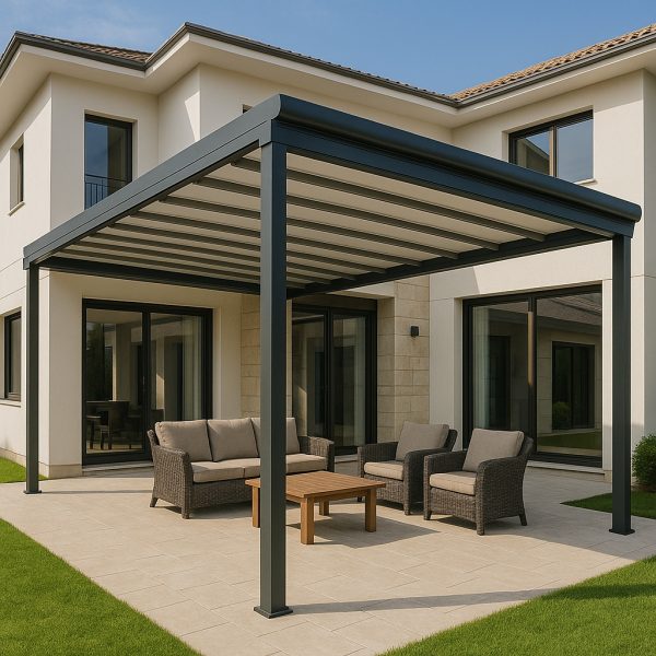 Pergola tente ana ürün görseli dış mekan otomatik gölgelendirme sistemi