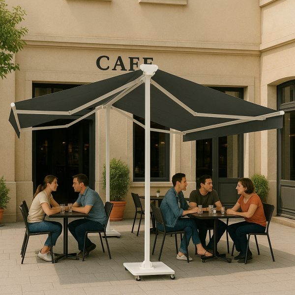 Çift açılır tente iskelet detayı taşıyıcı gövde sistemi