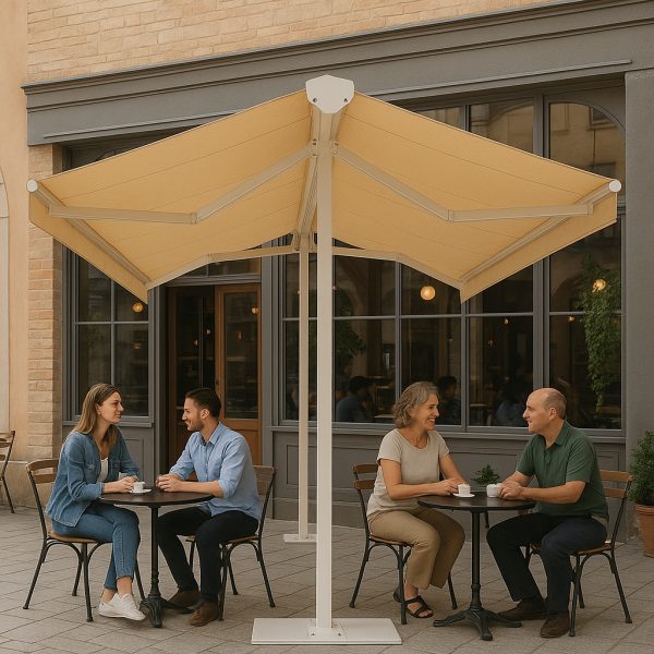 Çift açılır tente kumaş dokusu renk yakın çekim