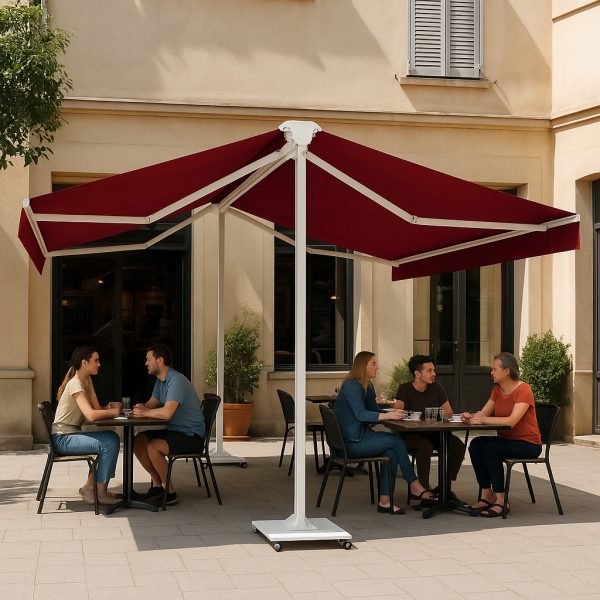 Çift açılır tente geniş alan gölgelendirme ana ürün görseli