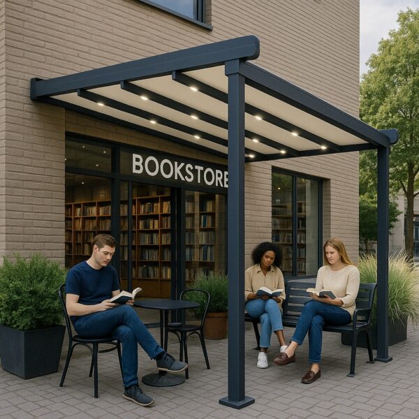 Otomatik Tente Pergola Kitap Evi