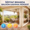 Şeffaf branda balkon kapama perdesi modelleri