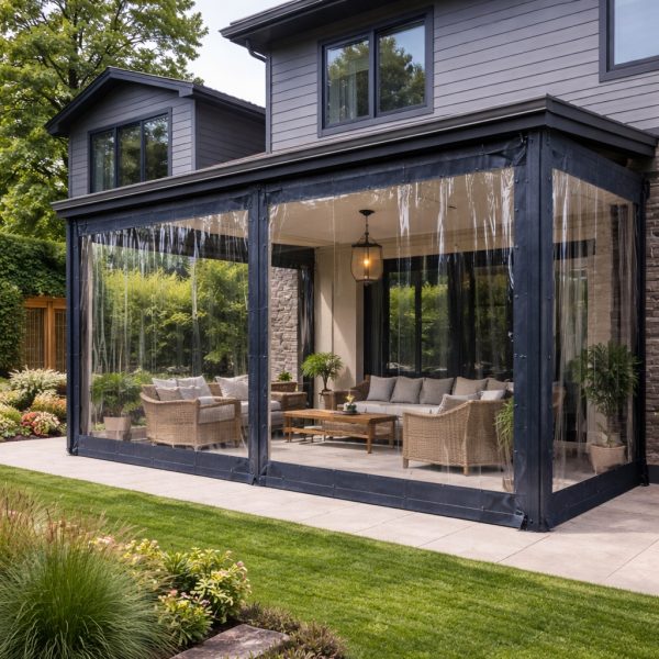 Seffaf Branda Kis Bahcesi 0.80 mm Siyah Renk