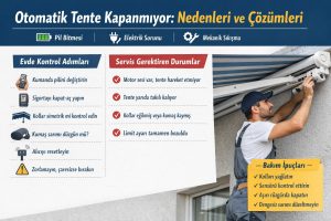 Otomatik Tente Kapanmıyor: Nedenleri, Çözümleri ve Servis Rehberi